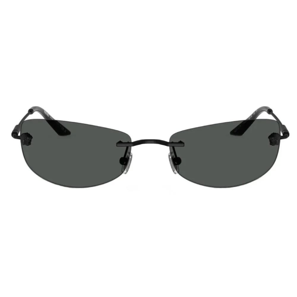 NWT VERSACE SUNGLASSES MEN BLACK/GRAY EYEWEAR VERSACE